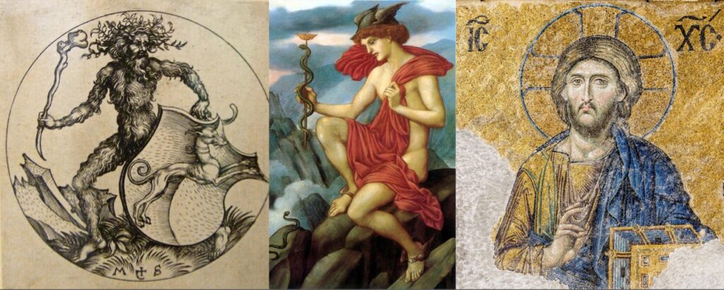 Hombre salvaje, Hermes y Cristo